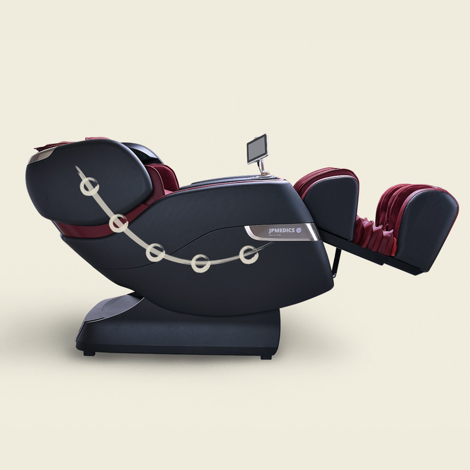 JPMedics Kumo Massage Chair with footrests, touchscreen, and Zero Gravity Recline.