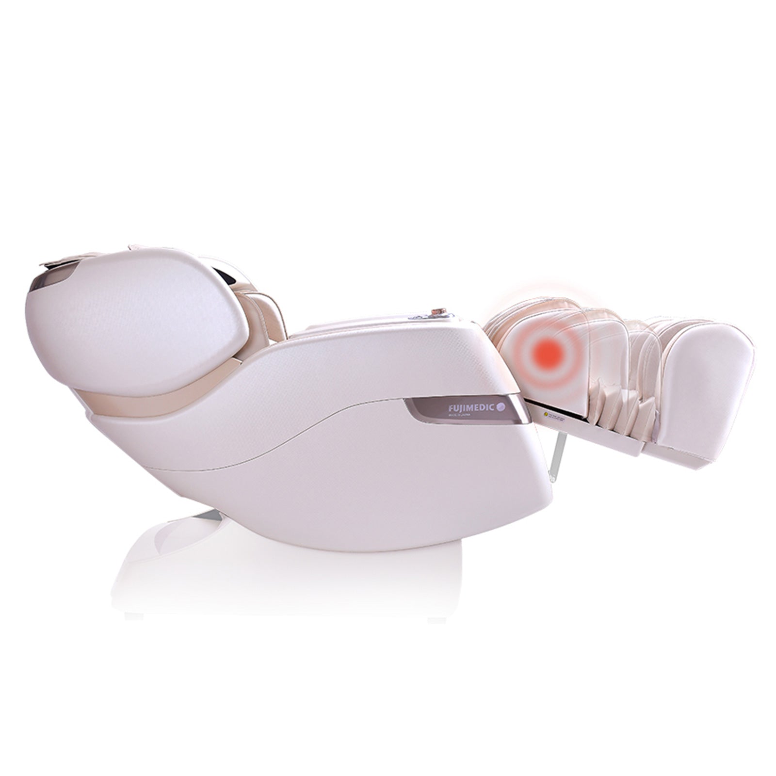 JPMedics Kumo Massage Chair in white with Zero Gravity Recline and leg massage focus.